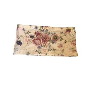 Zenana outfitter Floral Lace Tube Top Bandeau Pink Rose victoria fairy cottage M